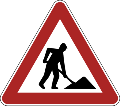Baustelle in der Raiffeisenstra�e: Verkehrsregelung per Ampel