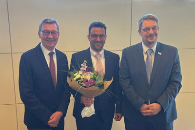 Bild vergr��ern: Auf dem Bild zu sehen (v. l. n. r.): Thomas B�r, Torsten Kaufmann und Tobias Schulte